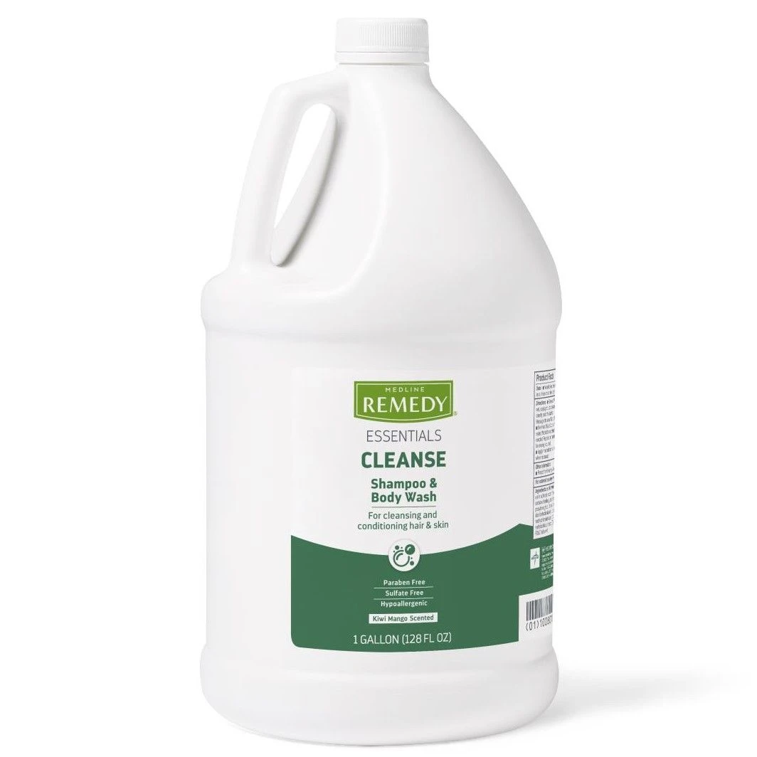 Medline Remedy Essentials Cleanse Shampoo & Body Wash, 3.78L